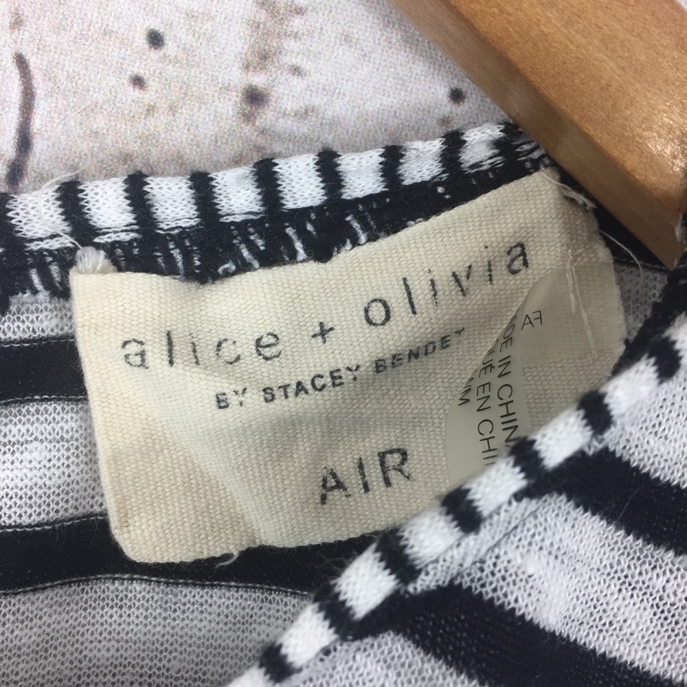 Alice + Olivia AIR Stripe Linen Dress Med Cute - Picture 3 of 7